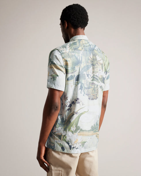 OULART-Shirts-SS Regular Botanical Shirt- Ted Baker Romania
