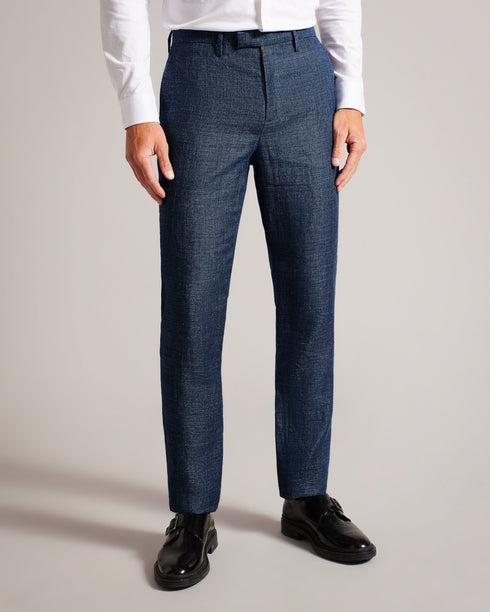 TAYLORT-Trousers-Step up your style game with the smart TAYLORT trousers. Their wool and linen blend offers a luxe feel, while the concealed fastening keeps your outfit sleek and streamlined. With belt loops and pockets for added functionality, they're the perfect combination of fashion and function. Smart trousers Slim fit Wool and linen blend Concealed fastening Belt loops Pockets- Ted Baker Romania