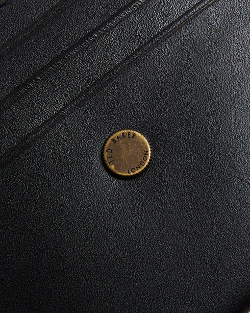 HACE-Wallets-Add a touch of luxury to your daily routine with our leather HACE card holder. The branded stud and rounded top edges enhance its visual appeal, while multiple card slots offer ample space for your essentials. Card holder Top grain leather Branded stud Rounded top edges Debossed logo Card slots Dimensions: 0.5cm x 7.8cm x 10cm- Ted Baker Romania