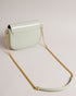 ESIA-Bags-Effortless glamour, meet ESIA. This saddle bag is crafted from luxurious leather, and you can keep even more essentials close at hand with the convenient back slip pocket. For a personalised touch, the removable branded webbing strap allows you to switch up your look effortlessly. Leather crossbody saddle bag Magnetic fastening with buckle tab Chain shoulder strap with padded leather panel Removable branded webbing strap Logo hardware Back slip pocket Dimensions: 5cm x 16.5cm x 21cm- Ted Baker Rom