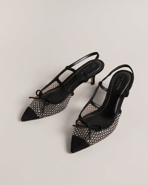RELONA-Shoes-Crystal Mesh 60mm Sling Back- Ted Baker Romania