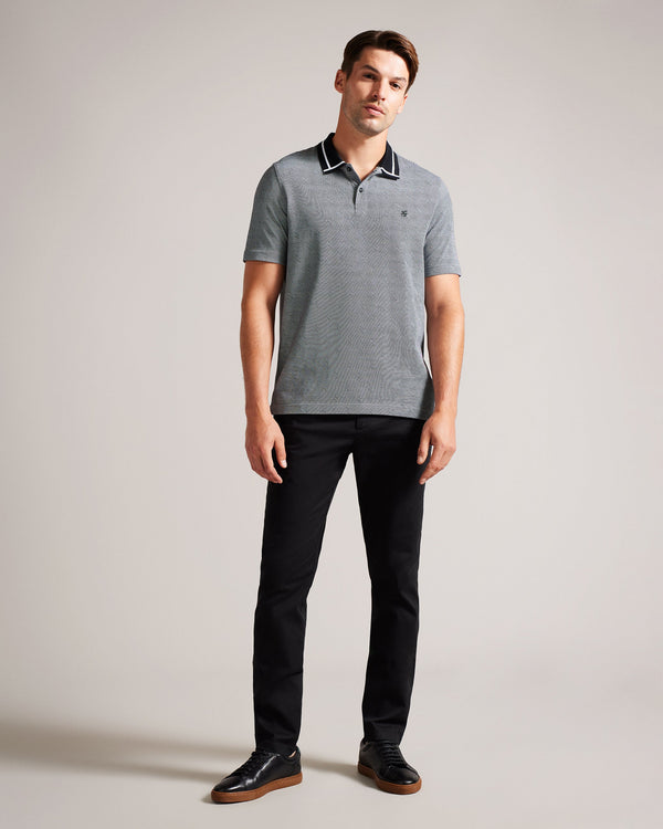 GINALD-Tops-SS Herringbone Stitch Polo- Ted Baker Romania