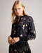 JANTA-Knitwear-Upgrade your cardigan collection with JANTA. Its scattered floral print adds a touch of whimsy to your ensemble, making it ideal for everything from casual outings to dressier occasions. A crew neck and button fastening ensure both style and comfort. Cardigan Woven satin front Scattered floral print Crew neck Button fastening Cuffed sleeves Jara is 5'10.5" / 1.79m and wears Black in a Ted size 1- Ted Baker Romania