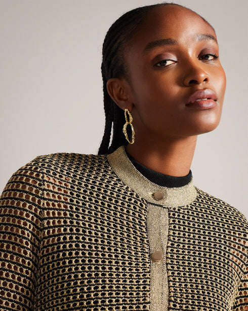 SALLYAN-Knitwear-Whether you're dressing up for a night out or adding a touch of glam to your everyday look, SALLYAN has you covered. Versatile and stylish, this knitted jacket is ready to make every day a special occasion. Knitted jacket Crew neck Long sleeves Button fastening Metallic threads- Ted Baker Romania