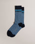 BAKEING-Socks-Teat your feet to BAKEING. In a versatile crew length with a geometric jacquard pattern, this cotton rich pair adds dimension to any look. Crew socks Cotton blend Jacquard geometric print Logo banner Metallic logo detail Cuffed ankle- Ted Baker Romania