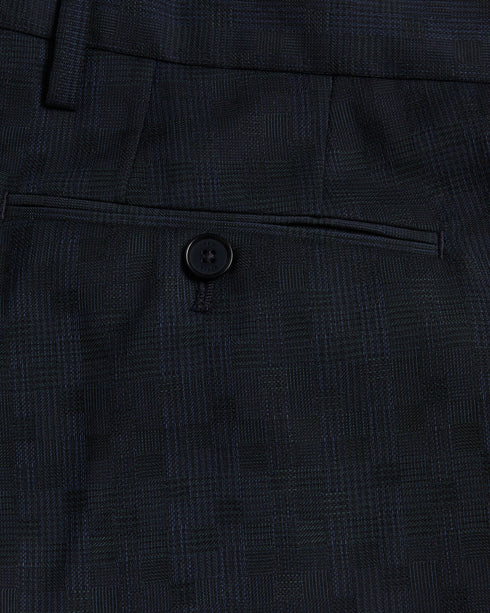 OWENT-Trousers-Slim Jacquard Check Suit Trousers- Ted Baker Romania