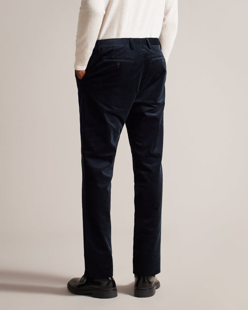DURHAMT-Trousers-Go bold with DURHAMT. Crafted from Italian cotton, these corduroy trousers offer comfort and style in one. They have pockets for your essentials and kick tape on the hem for added durability. Corduroy trousers Slim fit Italian cotton Pockets Kick tape on hem Zip fastening with hook and bar Matching jacket: DURHAMJ- Ted Baker Romania