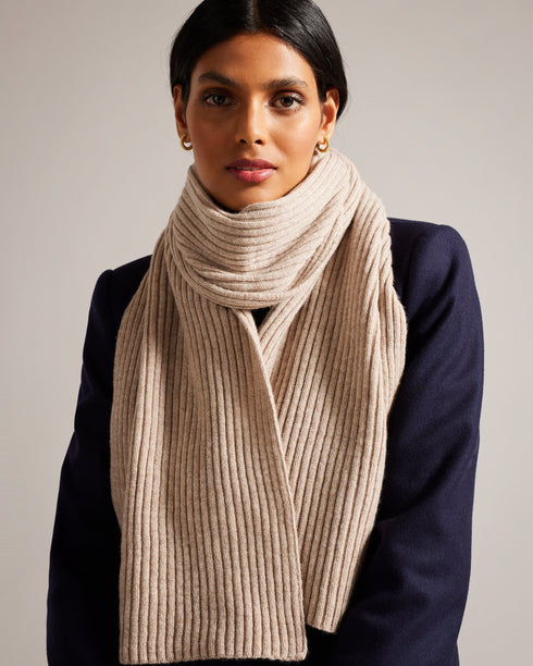 BERRYYS-Scarves-Cashmere Blend Ribbed Scarf- Ted Baker Romania