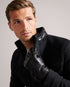 BALLAT-Gloves-Leather Gloves With Ribbed Cu- Ted Baker Romania