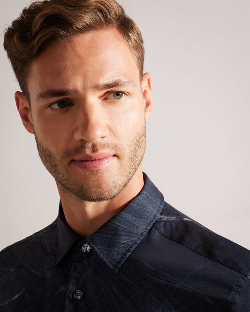LORETO-Shirts-Introducing our LORETO shirt: a blend of classic and modern. The dragonfly print adds a touch of nature-inspired charm, while the regular fit and classic collar keep it versatile. Shirt Dragonfly print Long sleeves Regular fit Button fastening Classic collar- Ted Baker Romania
