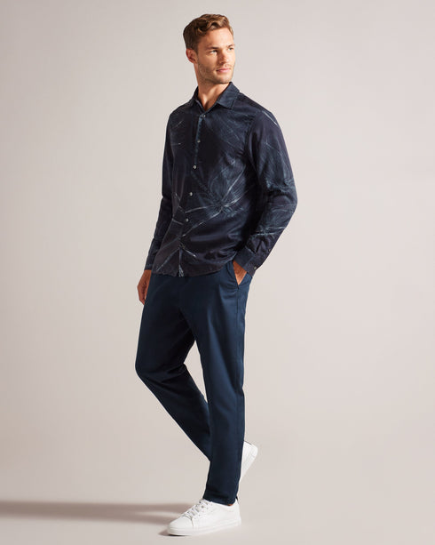 LORETO-Shirts-Introducing our LORETO shirt: a blend of classic and modern. The dragonfly print adds a touch of nature-inspired charm, while the regular fit and classic collar keep it versatile. Shirt Dragonfly print Long sleeves Regular fit Button fastening Classic collar- Ted Baker Romania
