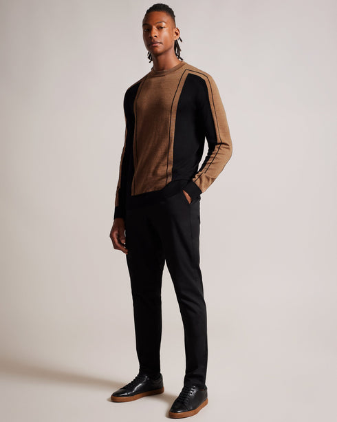 MITTED-Knitwear-Ls Merino T Striped Crew Neck- Ted Baker Romania