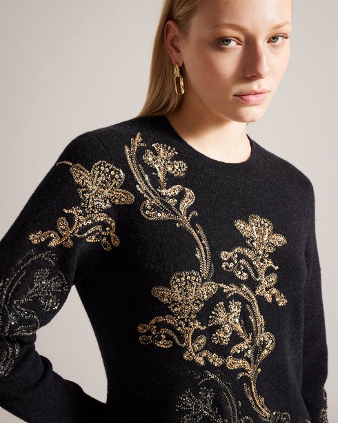 SALENAA-Dresses-Embellished Knit Dress- Ted Baker Romania