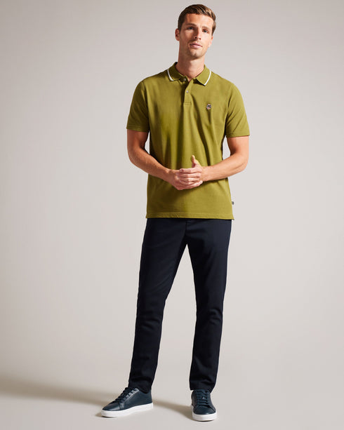 NGOLO-Trousers-Elevate your everyday style with our sleek NGOLO flannel trousers. Designed in a slim fit, they effortlessly blend sophistication and comfort which makes them a versatile addition to your wardrobe. Trousers Slim fit Zip fastening with hook and bar Pockets Glasgow striped tape detail- Ted Baker Romania