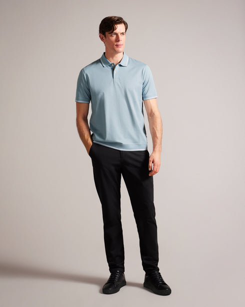 ERWEN-Tops-Our ERWEN polo shirt combines classic charm with a modern twist. Crafted with a textured knit, it boasts short sleeves, a classic collar, and a button fastening for easy style. The contrasting stripe details add a sporty flair that's perfect for any occasion. Polo shirt Short sleeves Classic collar Button fastening Textured knit Contrasting stripe details- Ted Baker Romania