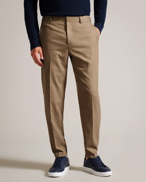 QUANTEM-Trousers-Tapered Fit Flannel Trouser- Ted Baker Romania