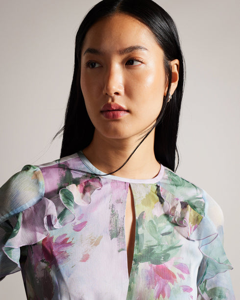 MADDIEY-Dresses-Waterfall Ruffle Mini Dress- Ted Baker Romania