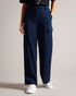 ROCCIO-Trousers-Utility meets contemporary in the ROCCIO trousers. A floaty wide leg and concealed fastening keep them smart, while cargo pockets on the leg give a nod to utilitarian styling. Trousers Wide leg Cargo pockets High waist Belt loops Elasticated waist Concealed fastening Amy is 5'9.5" / 1.77m and wears Navy in a Ted size 1- Ted Baker Romania