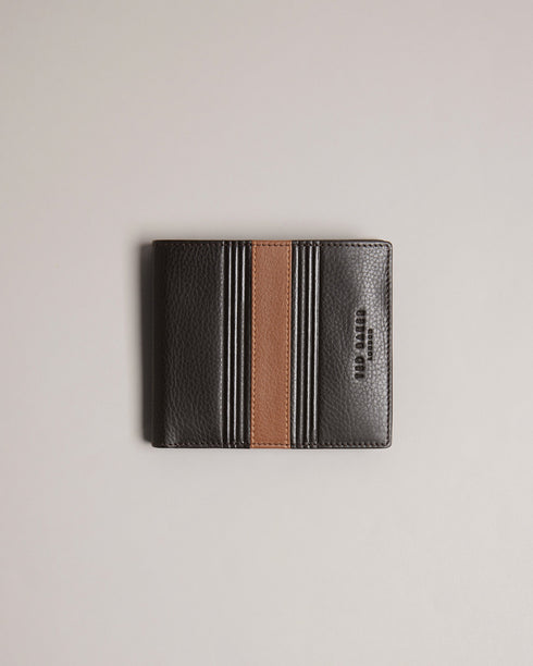 EVON-Wallets-Striped Leather Bifold Wallet- Ted Baker Romania