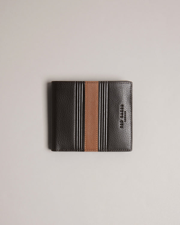 EVON-Wallets-Striped Leather Bifold Wallet- Ted Baker Romania