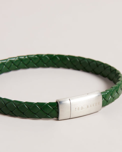 BRADLY-Gifts-Perfect your look with the BRADLY bracelet. Crafted from premium leather and finished with a brushed metal closure, this suave accessory completes an outfit. Bracelet Woven leather Brushed metal clasp Logo etched hardware- Ted Baker Romania