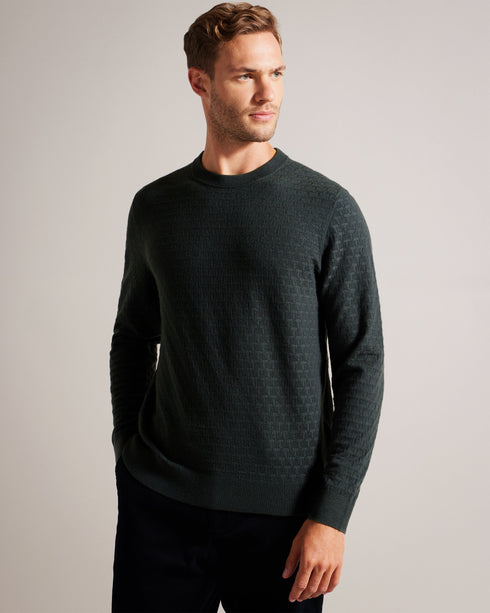 LOUNG-Knitwear-Ls T Stitch Crew Neck- Ted Baker Romania