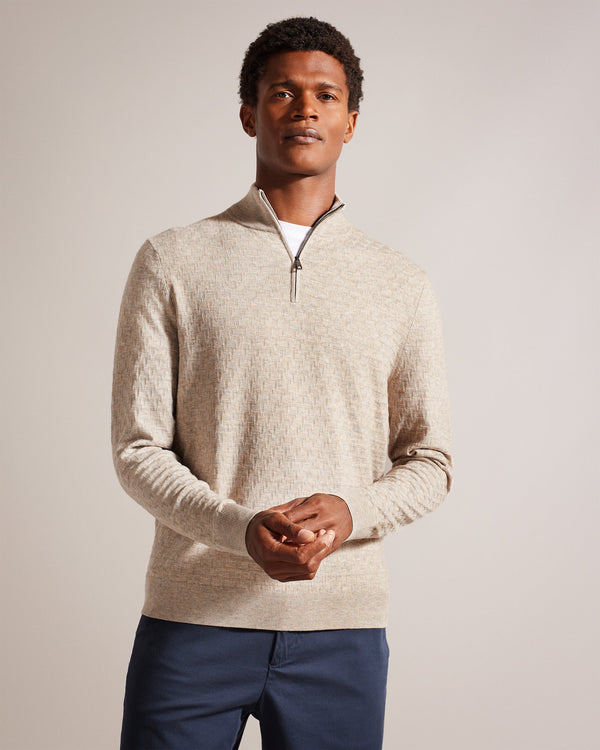 KURNLE-Knitwear-Ls T Stitch Knitted Half Zip- Ted Baker Romania