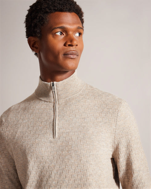 KURNLE-Knitwear-Ls T Stitch Knitted Half Zip- Ted Baker Romania