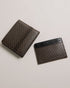PRIAMON-Gifts-Give the gift of style with PRIAMON. Whether for yourself or a loved one, this matching wallet and card holder feature a subtle geometric print and will go the distance with their durable leather construction. Wallet and card holder gift set Leather Geometric print Logo detail House check lining- Ted Baker Romania