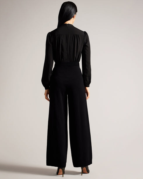 LEOT-Trousers-Knitted Trouser Jumpsuit- Ted Baker Romania