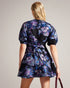 WILBUR-Dresses-Puff Sleeve Jacquard Midi Dress- Ted Baker Romania