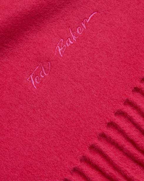 LOTTIEA-Scarves-Perfect for keeping you warm as the weather starts to get chilly, the LOTTIEA scarf is knitted from wool with a fringe trim to bring a little luxury into your daily rotation. Wool scarf Fringe trim Embroidered logo Dimensions: 180cm x 35cm- Ted Baker Romania