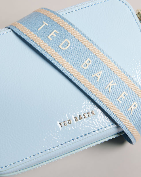 STUNNIE-Bags-It's all in the details: Camera bag Top grain leather Two zip compartments Adjustable and removable webbing strap Logo hardware Slip pocket Dimensions: 17cm x 11 cm x 5cm- Ted Baker Romania