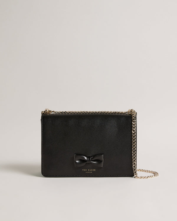 BAELEEN-Bags-It's all in the details: Cross body bag Top grain leather Bow detail Magnetic fastening Internal zip pocket Chain shoulder strap Logo detail Dimensions: 23cm x 15cm x 6cm- Ted Baker Romania