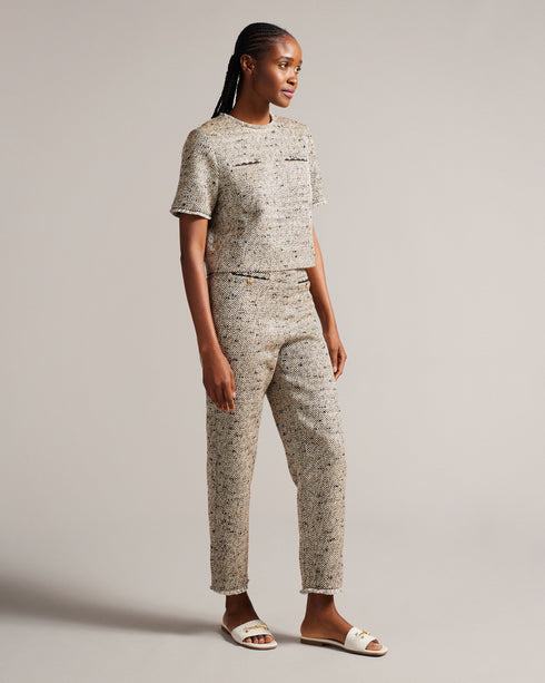 ASHINU-Sandals-It's all in the details: Sandals Croc effect leather Slip on Logo engraved T hardware Logo detailing- Ted Baker Romania