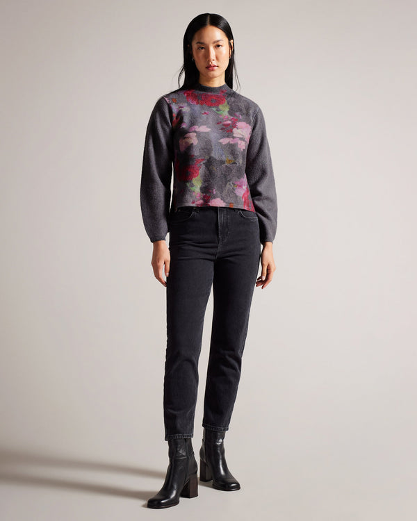 DAYSIYY-Knitwear-Printed Knitted Sweater- Ted Baker Romania