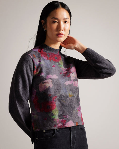 DAYSIYY-Knitwear-Printed Knitted Sweater- Ted Baker Romania