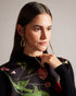FRASIEE-Knitwear-It's all in the details: Knitted sweater Ribbed collar Floral print Long sleeve design- Ted Baker Romania