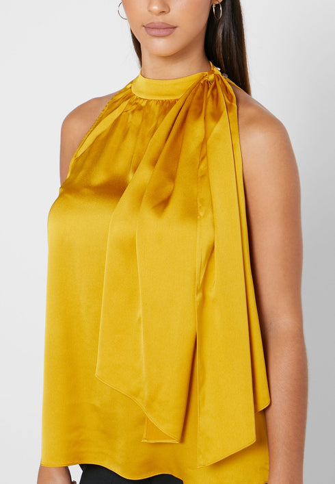 ELGINN-Tops-Scarf Neck Sleeveless Top- Ted Baker Romania