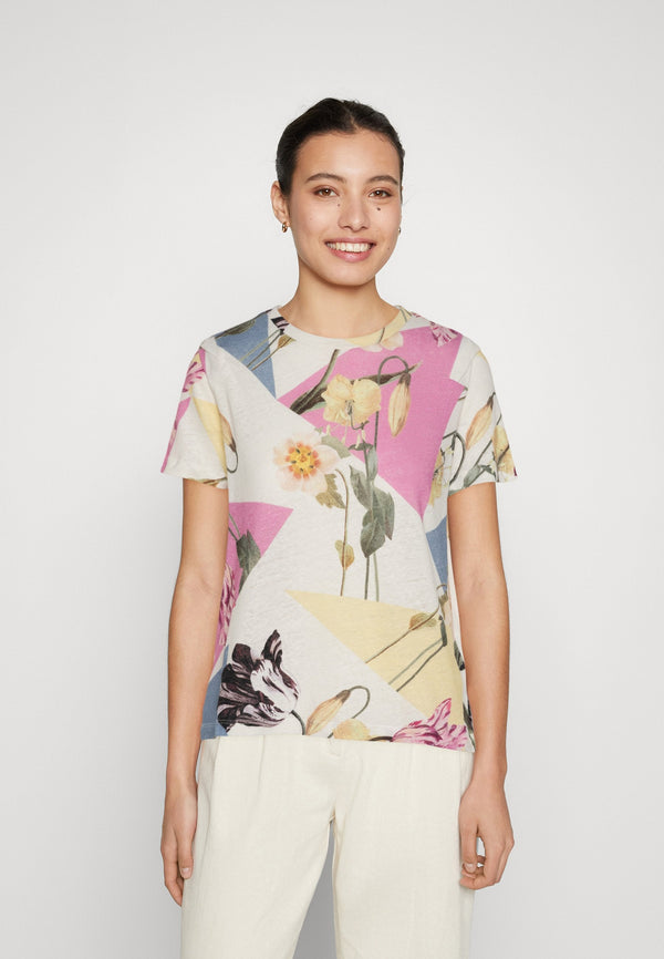 BEKCA-Tops-Boxy T-Shirt with Twisted Neck and Shoulder- Ted Baker Romania