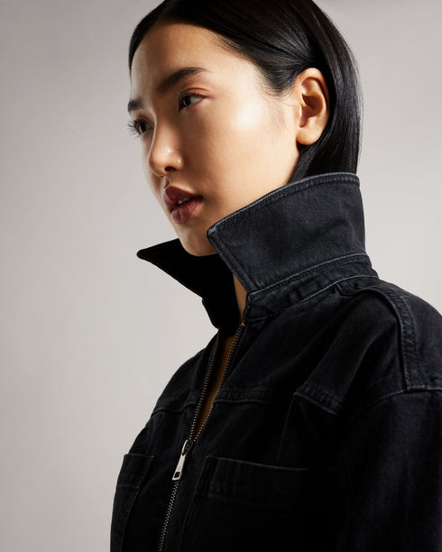 ALEYAH-Trousers-Get your wardrobe jumping for joy with the addition of ALEYAH. Bringing a statement for all seasons, this denim jumpsuit zips up at the front allowing for the ultimate cover-up or a slightly more revealing statement depending on your event. Pair with chunky boots for a more dressed up look, or match with simple trainers and a plain t-shirt for a casual day vibe. The fabric of this product contains organic cotton. Organic cotton has a proven lower environmental impact than conventional cotton