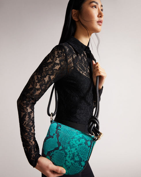 AMELISA-Bags-Rope Handle Snake Detail Mini Cross Body Bag- Ted Baker Romania
