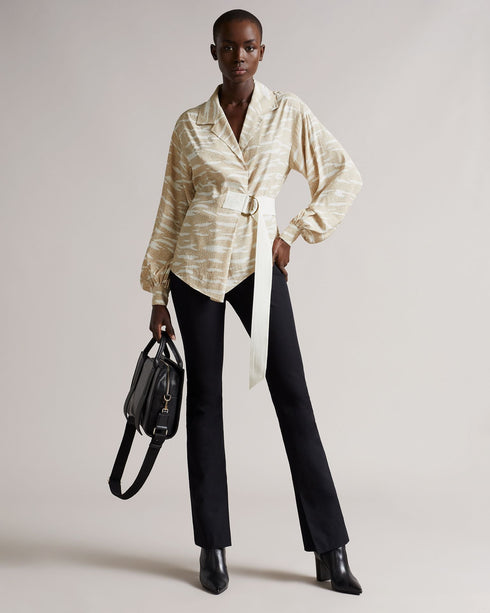 ANEHSA-Tops-Faux Wrap Front Top With D-Rings- Ted Baker Romania