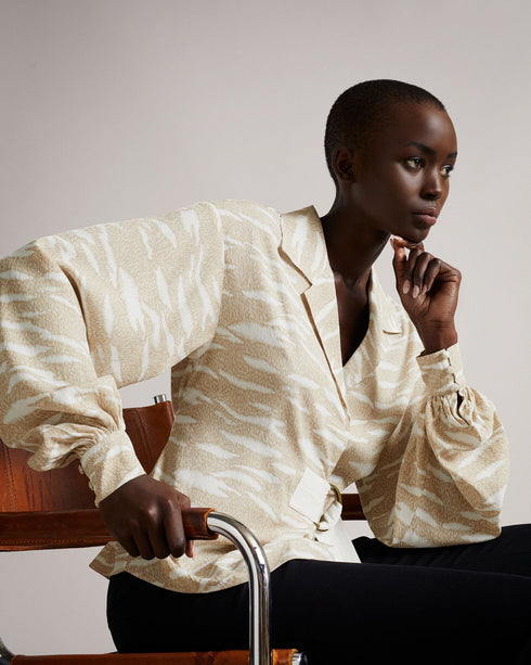 ANEHSA-Tops-Faux Wrap Front Top With D-Rings- Ted Baker Romania