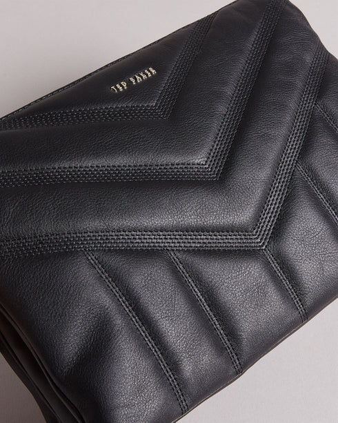 AYAHLA-Bags-Start The Day Right And Sling Ayahla Onto Your Shoulder. Featuring A Prettily Stitched Quilted Design This 100% Leather Handbag Adds A Little Laidback Glamour With Its Gold-tone Chain Detailing. Whether You're Dressing Up Or Dressing Down This Versatile Bag Can Always Keep Up With Your Plans. Quilted handbag 100% leather outer 100% cotton lining Strap features gold-tone chain Zip-up top Internal pockets Stitching detailing Ted Baker-branded- Ted Baker Romania