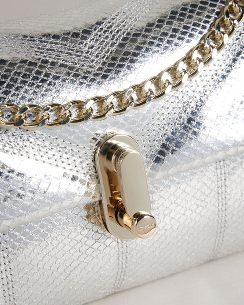 AYALANI-Bags-Snake Detail Leather Puffer Baguette Bag- Ted Baker Romania