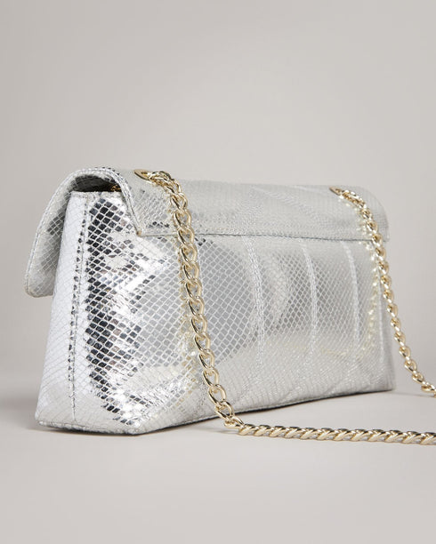 AYALANI-Bags-Snake Detail Leather Puffer Baguette Bag- Ted Baker Romania