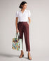 BRELCON-Bags-Hold your head high as you walk down the street with BRELCON. With a colorful brush stroke pattern, this shopper bag is sure to elevate your style game. This bag is complete with two top handles and an embossed Ted Baker branding. This product is made with 40% recycled polyester and 18% recycled polyurethane. Fabric made with recycled materials saves water and energy and helps divert waste from landfill. Large shopper bag Sand Dune brush strokes print Two top handles One internal pocket Embosse