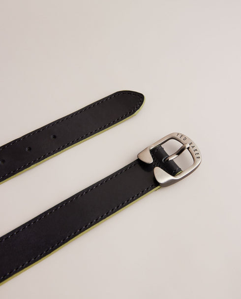 CREDIT-Belts-Crafted From Split Grain Leather In An Understated Design Credit Will Make For A Sturdy And A Stylish Complement To Your Look Whatever The Occasion. by Purchasing This Product You Are Supporting Responsible Leather Manufacturing Through The Leather Working Group. Belt Split grain leather Buckle fastening Ted Baker branded- Ted Baker Romania