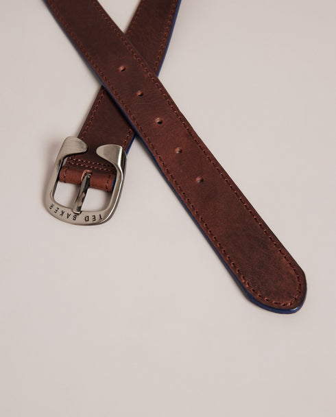 CREDIT-Belts-Crafted From Split Grain Leather In An Understated Design Credit Will Make For A Sturdy And A Stylish Complement To Your Look Whatever The Occasion. by Purchasing This Product You Are Supporting Responsible Leather Manufacturing Through The Leather Working Group. Belt Split grain leather Buckle fastening Ted Baker branded- Ted Baker Romania